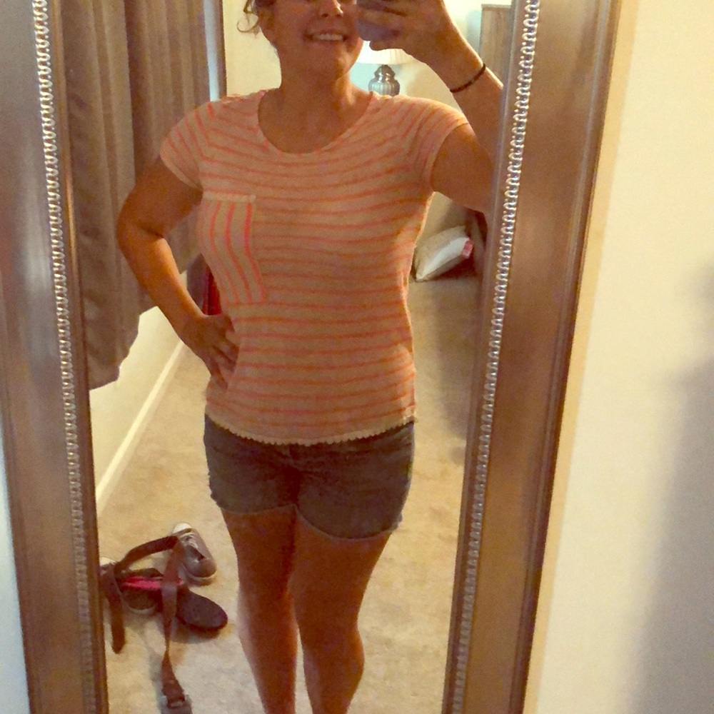 Pink striped shirt